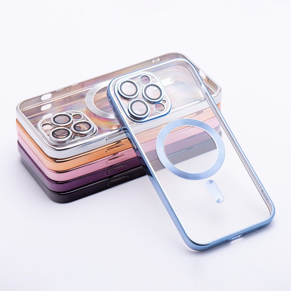 ELECTRO MAG COVER case compatible with MagSafe for IPHONE 17 blue
