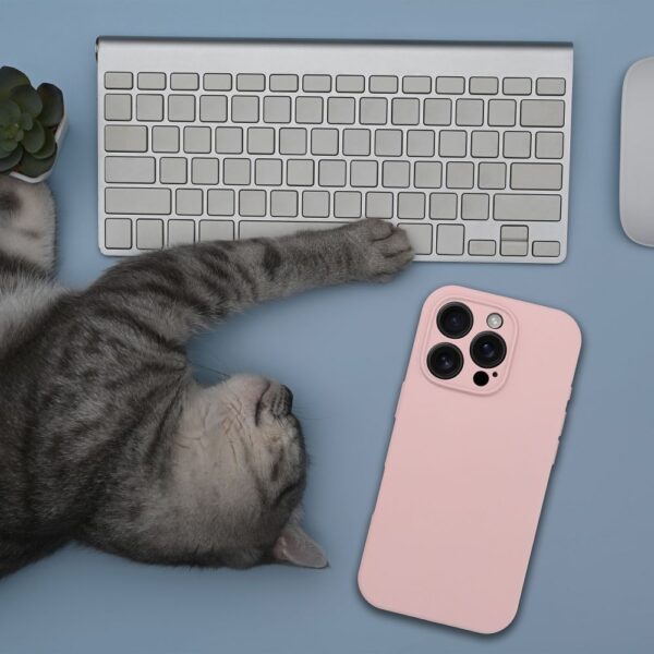 Case SILICONE 2mm for IPHONE 17 compatible with MagSafe sand pink