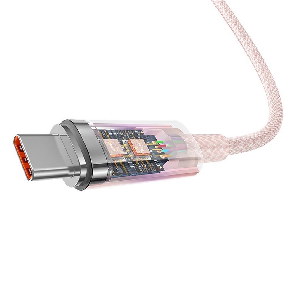 BASEUS cabel Type C to Type C PD 6A 100W Explorer P10319703411-00 / CB000043 1 m pink