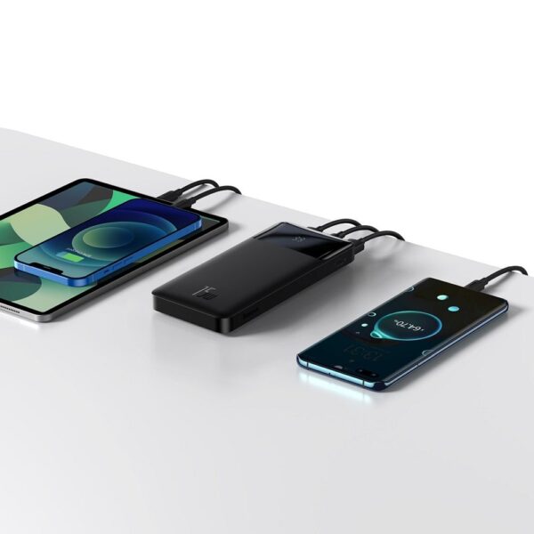 Power Bank BASEUS Bipow Overseas Edition - 10 000mAh LCD Quick Charge PD 15W with cable USB to Micro PPBD050001 black