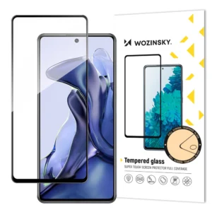 Wozinsky Tempered Glass Full Glue Super Tough Screen Protector Full Coveraged with Frame Case Friendly for Xiaomi Mi 11T Pro / Mi 11T blackeng