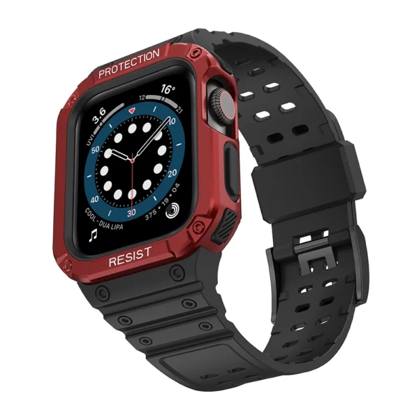 Protect Strap Band for Apple Watch 38/40/41mm Armored Case Strap - Black, Redeng