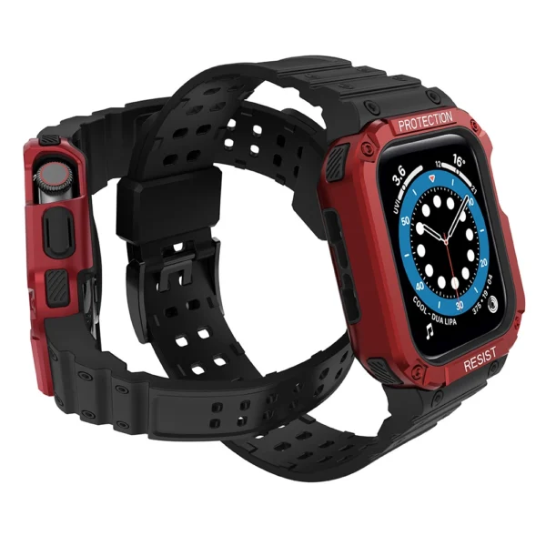 Protect Strap Band for Apple Watch 38/40/41mm Armored Case Strap - Black, Redeng