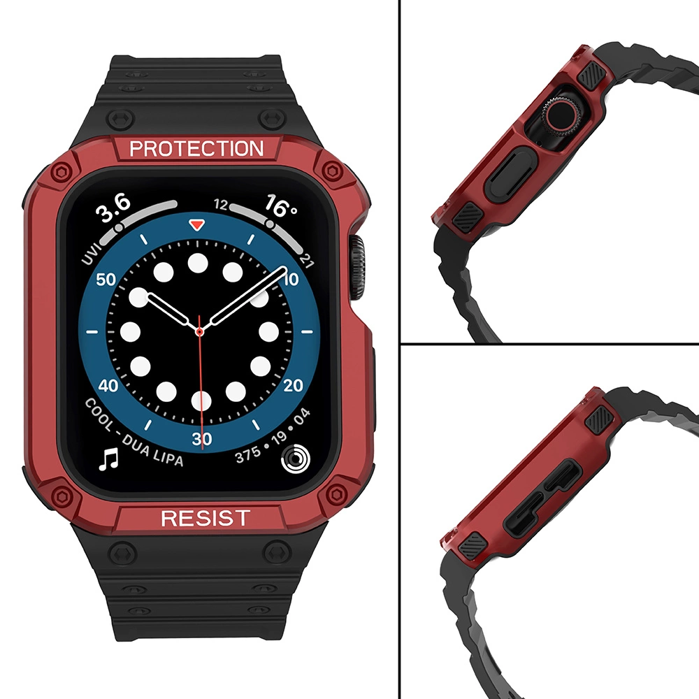 Protect Strap Band for Apple Watch 38/40/41mm Armored Case Strap - Black, Redeng