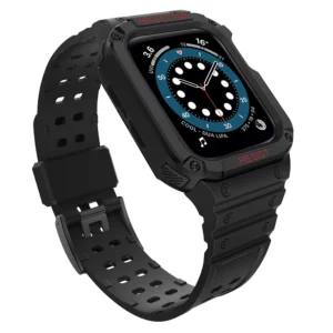 Protect Strap Band for Apple Watch 38/40/41mm Armored Case Strap - Blackeng