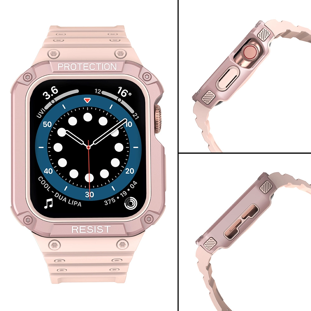 Protect Strap Band for Apple Watch 38/40/41mm Armored Case Strap - Pinkeng