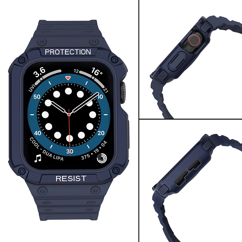 Protect Strap Band for Apple Watch 38/40/41mm Armored Case Strap - Blueeng