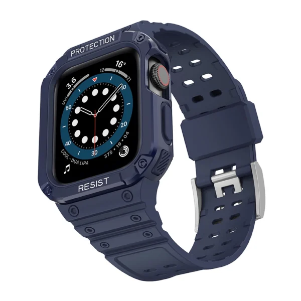 Protect Strap Band for Apple Watch 38/40/41mm Armored Case Strap - Blueeng