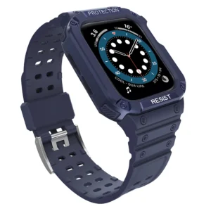 Protect Strap Band for Apple Watch 38/40/41mm Armored Case Strap - Blueeng