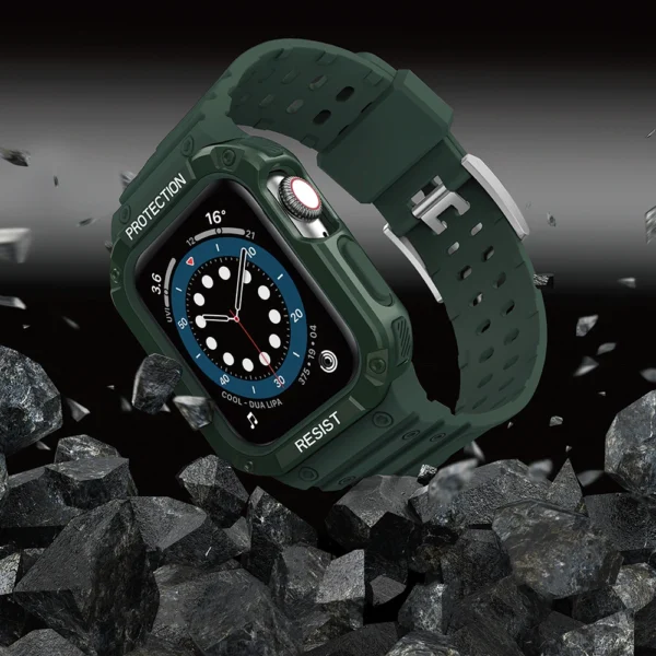 Protect Strap Band for Apple Watch 38/40/41mm Armored Case Strap - Greeneng