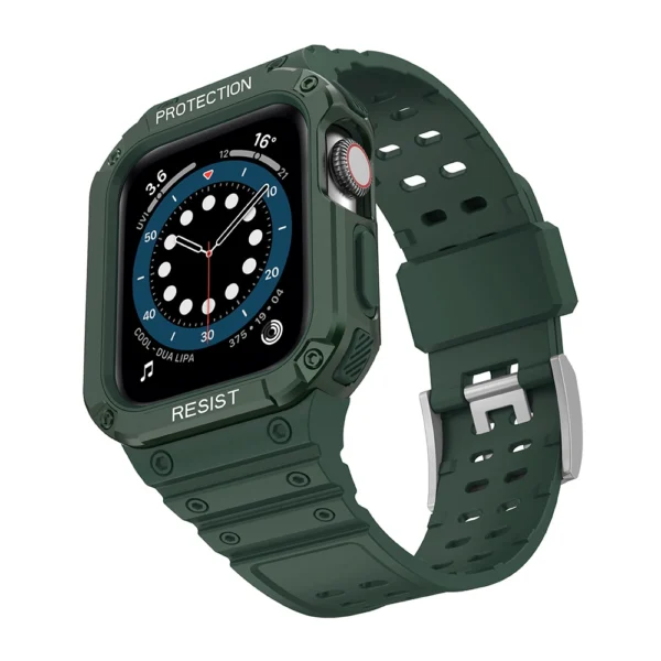 Protect Strap Band for Apple Watch 38/40/41mm Armored Case Strap - Greeneng