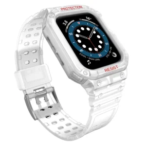 Protect Strap Band for Apple Watch 42/44/45mm Armored Case Strap - Transparenteng