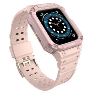Protect Strap Band for Apple Watch 42/44/45mm Armored Case Strap - Pinkeng
