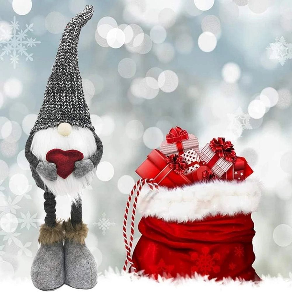 Christmas decoration elf on telescopic legs RC-K-1215 gray