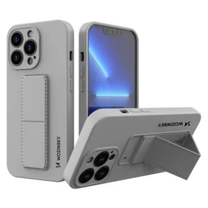 Wozinsky Kickstand Case silicone case with stand for iPhone 13 Pro grayeng