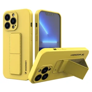 Wozinsky Kickstand Case silicone cover for iPhone 13 Pro yelloweng