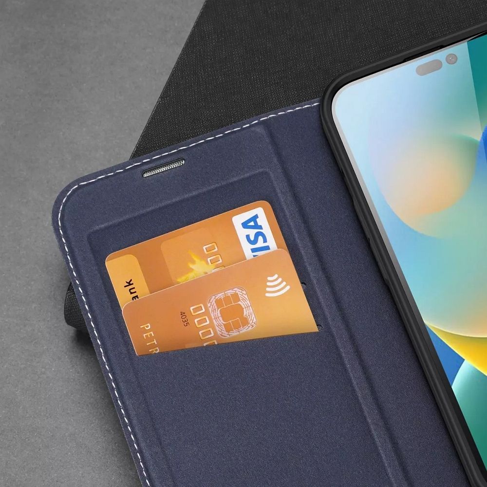 DUX DUCIS wallet case SKIN X2 for IPHONE 14 Pro blue