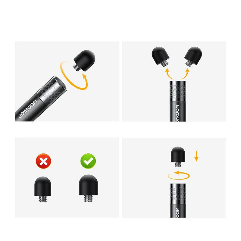 Joyroom passive stylus pen for smartphone tablet black (JR-DR01)eng