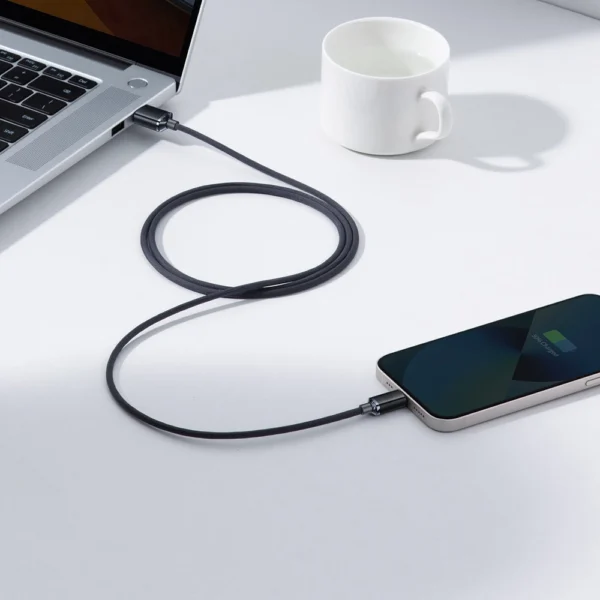 Baseus Crystal Shine Series cable USB cable for fast charging and data transfer USB Type A - Lightning 2.4A 1.2m black (CAJY000001)eng