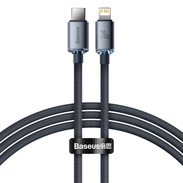 Baseus CAJY000201 Lightning - USB-C PD QC cable 20W 480Mb/s 1.2m - blackeng