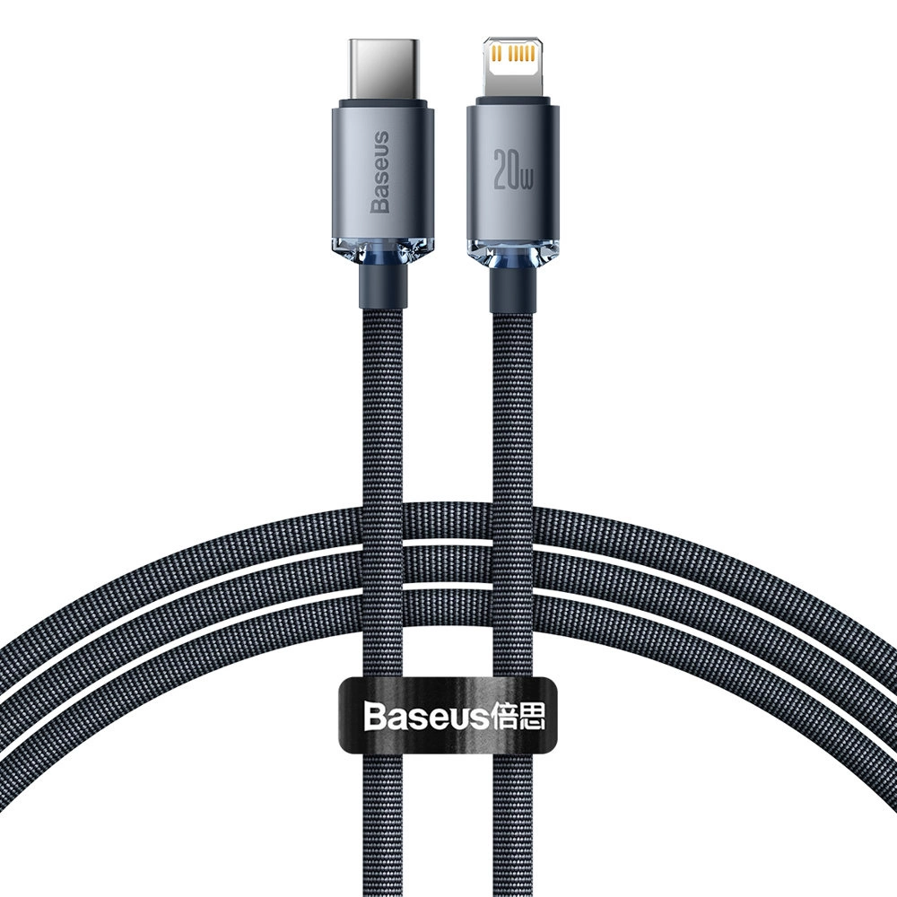Baseus CAJY000201 Lightning - USB-C PD QC cable 20W 480Mb/s 1.2m - blackeng