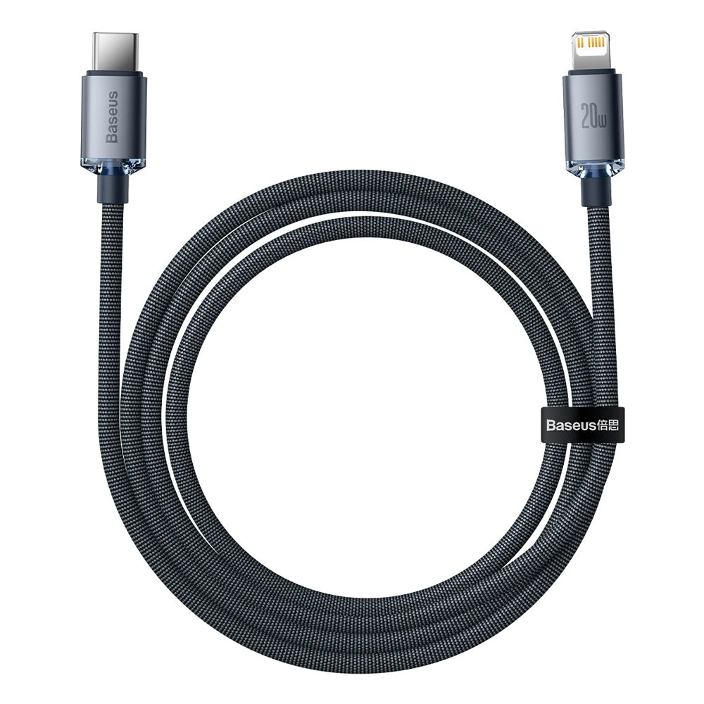 Baseus CAJY000201 Lightning - USB-C PD QC cable 20W 480Mb/s 1.2m - blackeng