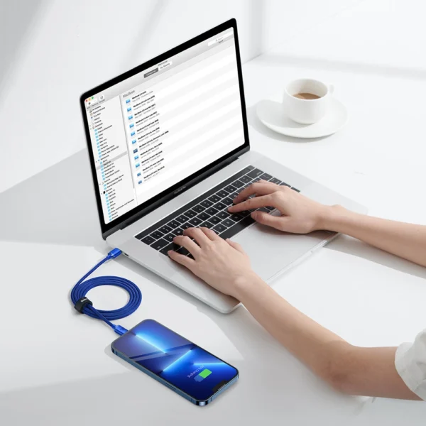 Baseus CAJY000203 Lightning - USB-C PD cable 20W 480Mb/s 1.2m - blueeng