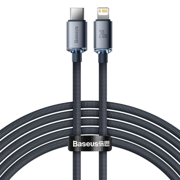 Baseus CAJY000301 Lightning - USB-C PD QC cable 20W 480Mb/s 2m - blackeng