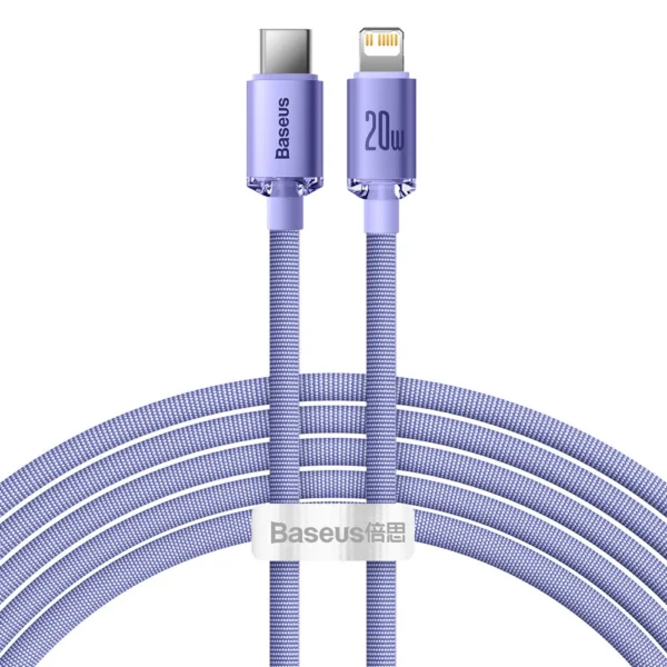 Baseus CAJY000305 Lightning - USB-C PD cable 20W 480Mb/s 2m - purpleeng