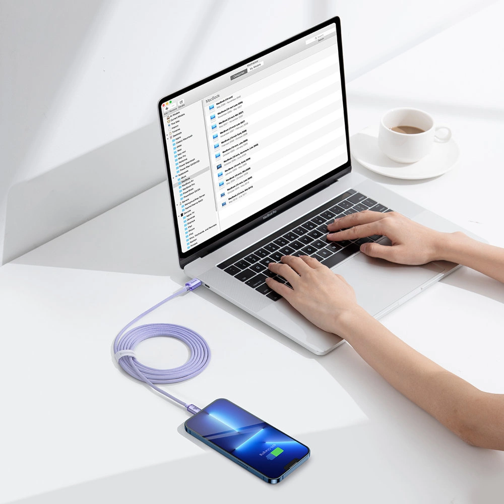Baseus CAJY000305 Lightning - USB-C PD cable 20W 480Mb/s 2m - purpleeng