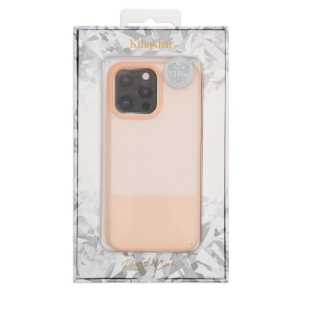 Kingxbar Plain Series case cover for iPhone 13 silicone cover pinkeng