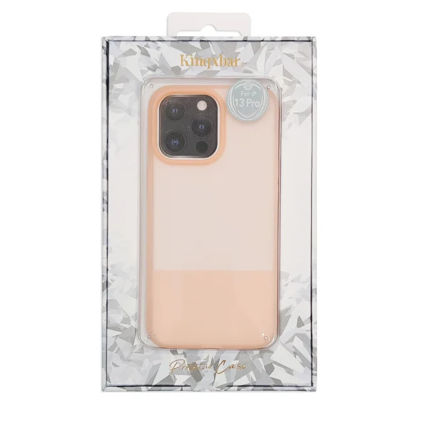 Kingxbar Plain Series case cover for iPhone 13 silicone cover pinkeng