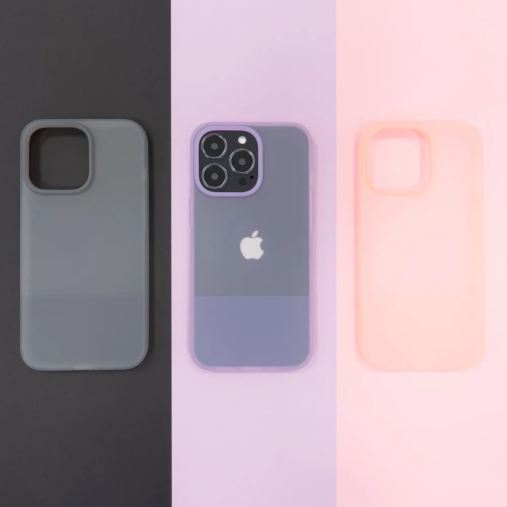 Kingxbar Plain Series case cover for iPhone 13 Pro silicone case grayeng