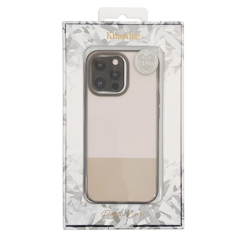 Kingxbar Plain Series case cover for iPhone 13 Pro Max silicone case grayeng