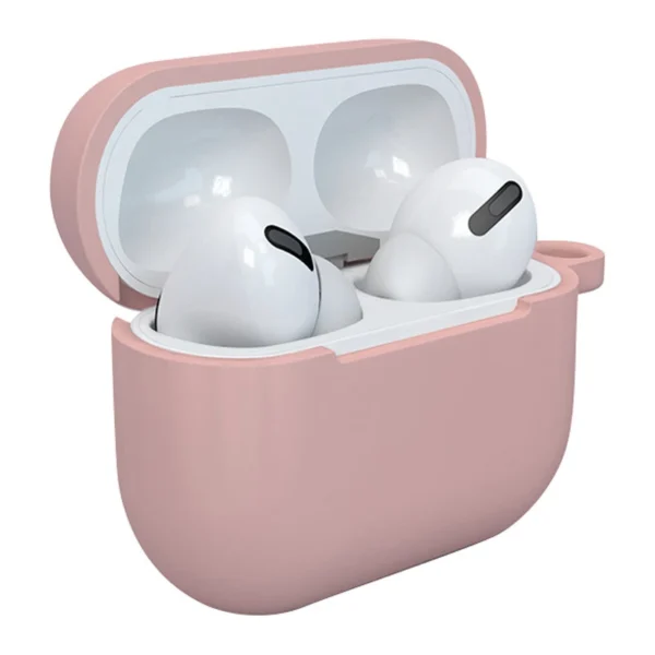 Case for AirPods 3 silicone soft case for headphones + keychain lobster clasp pendant pink (case D)eng