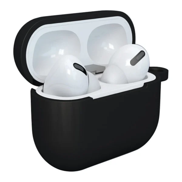 Case for AirPods 3 silicone soft case for headphones + keychain lobster clasp pendant black (case D)eng