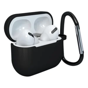 Case for AirPods 3 silicone soft case for headphones + keychain lobster clasp pendant black (case D)eng