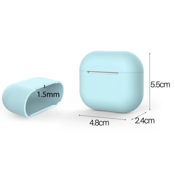 Case for AirPods 3 silicone soft cover for headphones black (case C)eng