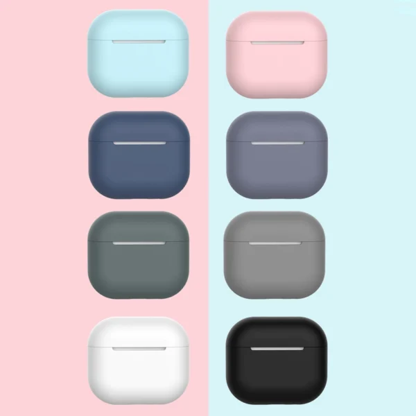 Case for AirPods 3 silicone soft cover for headphones black (case C)eng