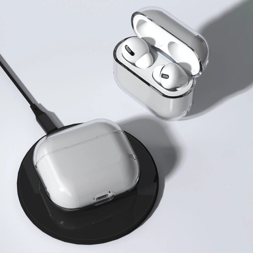 Case for AirPods 3 hard and strong cover for headphones transparent (case A)eng