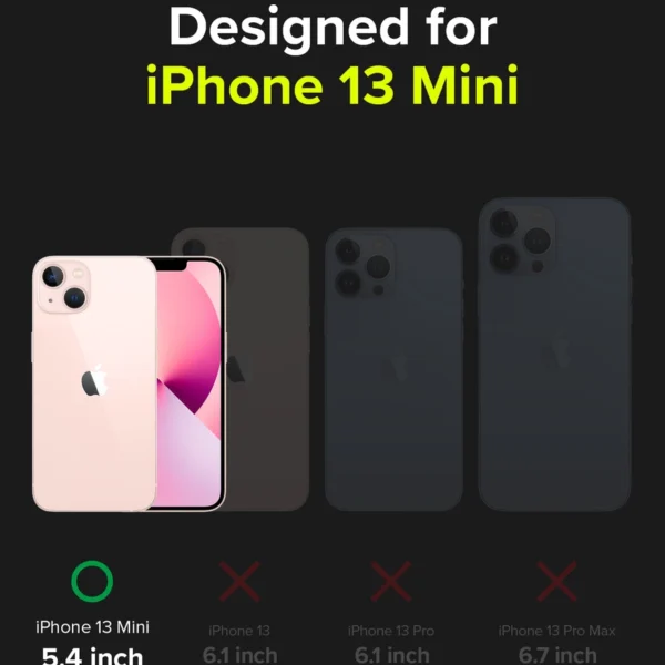 Ringke Fusion X Design durable PC Case with TPU Bumper for iPhone 13 mini black (Ticket band) (FXD540E43)eng
