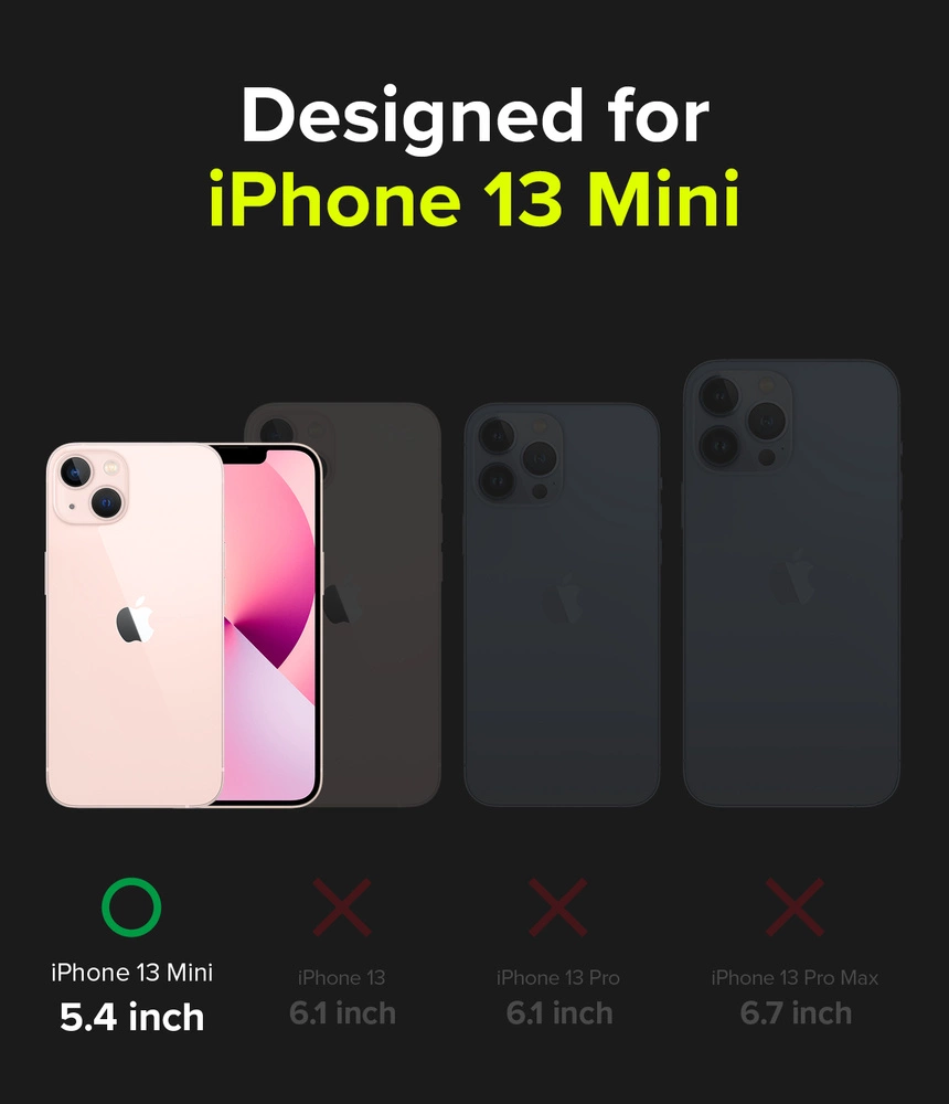 Ringke Fusion X Design durable PC Case with TPU Bumper for iPhone 13 mini black (Ticket band) (FXD540E43)eng