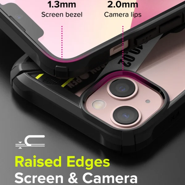 Ringke Fusion X Design durable PC Case with TPU Bumper for iPhone 13 mini black (Ticket band) (FXD540E43)eng
