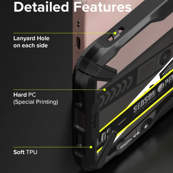 Ringke Fusion X Design durable PC Case with TPU Bumper for iPhone 13 mini black (Ticket band) (FXD540E43)eng