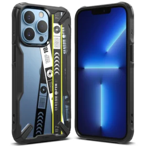 Ringke Fusion X Design durable PC Case with TPU Bumper for iPhone 13 Pro black (Ticket band) (FXD550E43)eng