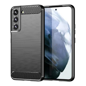 Carbon Case Flexible TPU Cover for Samsung Galaxy S22 + (S22 Plus) blackeng