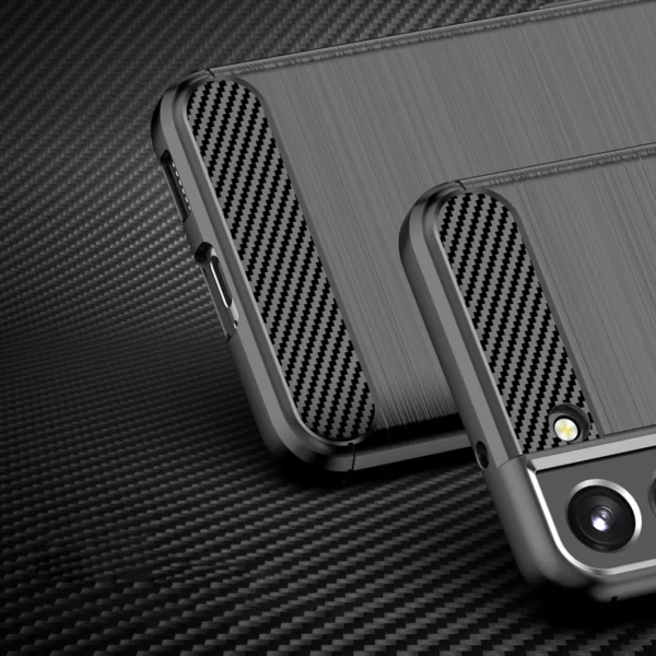 Carbon Case Flexible TPU Cover for Samsung Galaxy S22 + (S22 Plus) blackeng