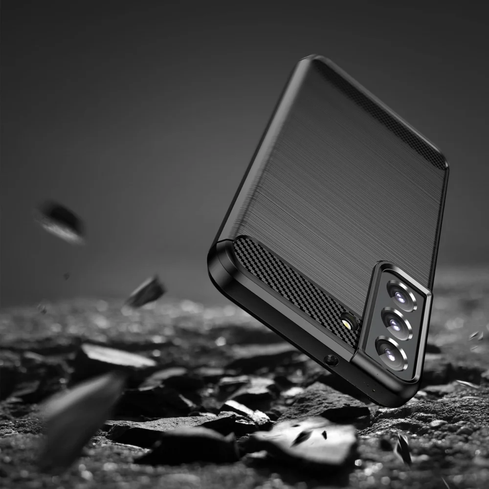 Carbon Case Flexible TPU Cover for Samsung Galaxy S22 + (S22 Plus) blackeng