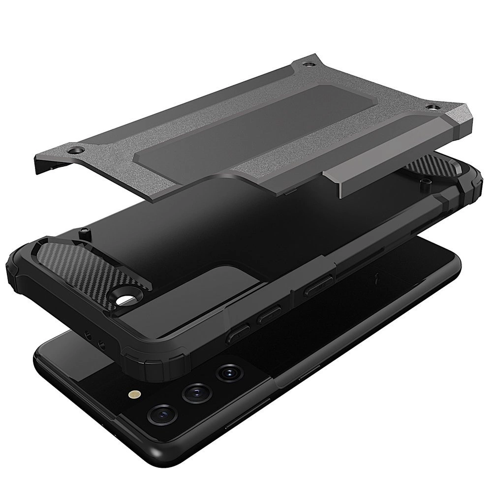 Hybrid Armor Case Tough Rugged Cover for Samsung Galaxy S22 Ultra blackeng
