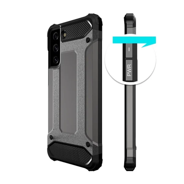 Hybrid Armor Case Tough Rugged Cover for Samsung Galaxy S22 Ultra blackeng